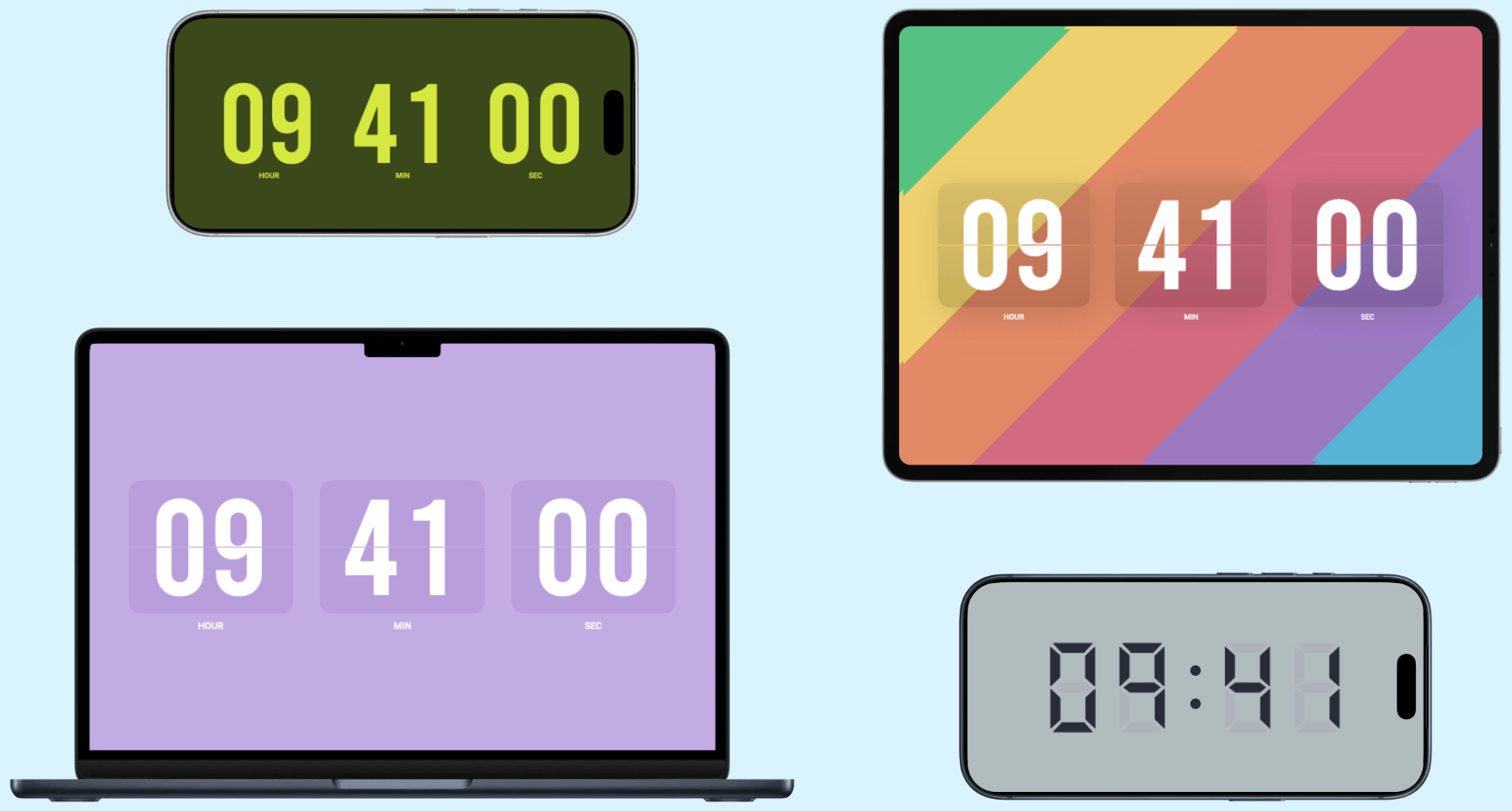 Soda Clock på iPhone, iPad og Mac.