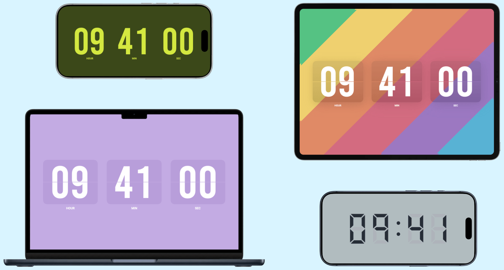 Soda Clock trên iPhone, iPad và Mac.